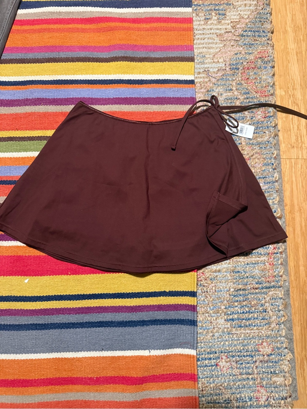 Women's Brown Tie-Waist Skort